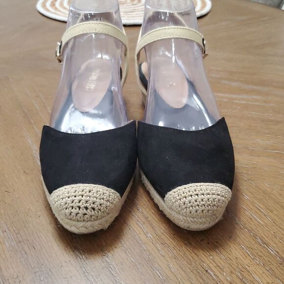 Dream Pairs Womans Black/Tan Canvas Espadrille , Size 8 - Picture 3 of 10